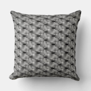 Coussin Cinza com retângulos e ponto de cor à escolha