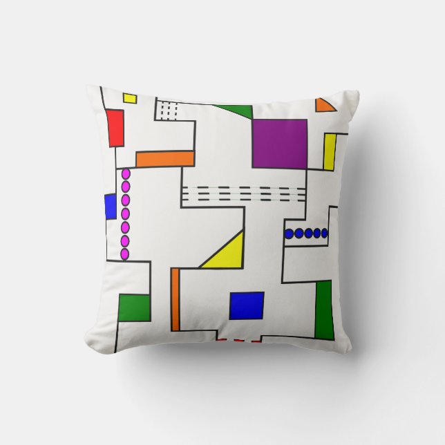 Coussin Circuits de Bauhaus (Recto)