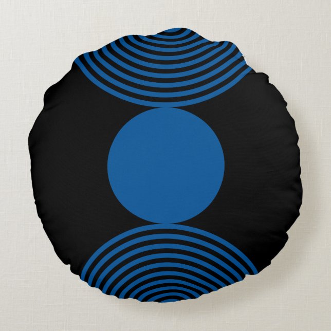 Coussin circulaire circulaire Motif circulaire ble (Dos)