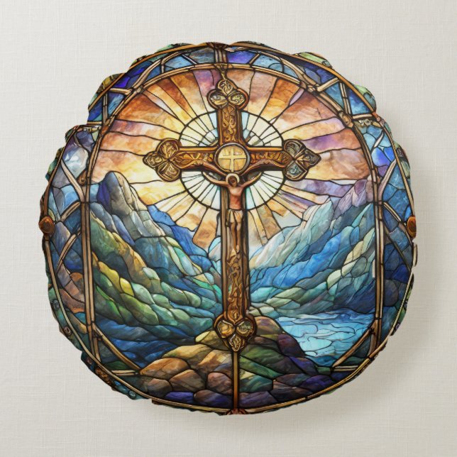 Coussin circulaire croisé (Devant)