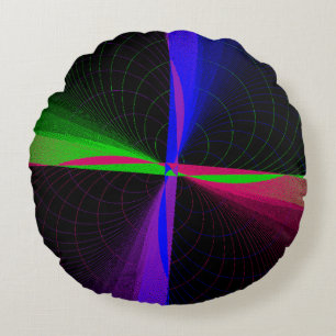 Coussin circulaire géométrique à quatre voies