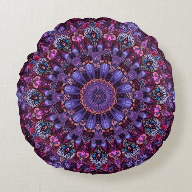 Coussin circulaire personnalisé de 16 pouces (Devant)