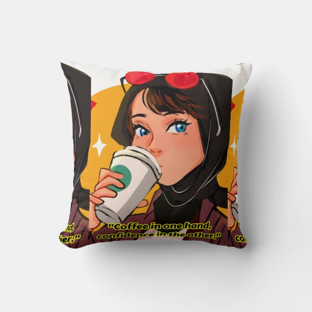 Coussin citation à café dame (Recto)