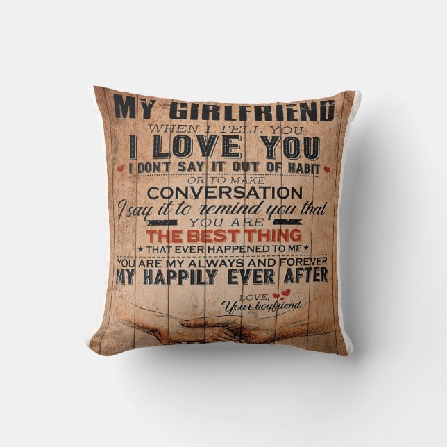 Coussin Citation Amour Pour Petite Amie, Petite Amie Cadea (Recto)