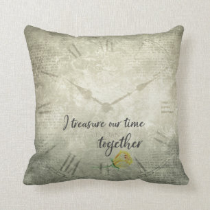 Coussin Citation au trésor vintage du style de album