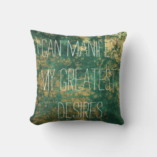 Coussin Citation d'affirmation de la manifestation sur le