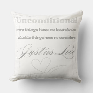 Coussin Citation d'amour inconditionnel