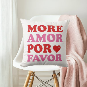 Coussin Citation d'amour Plus d'Amor Por Favor
