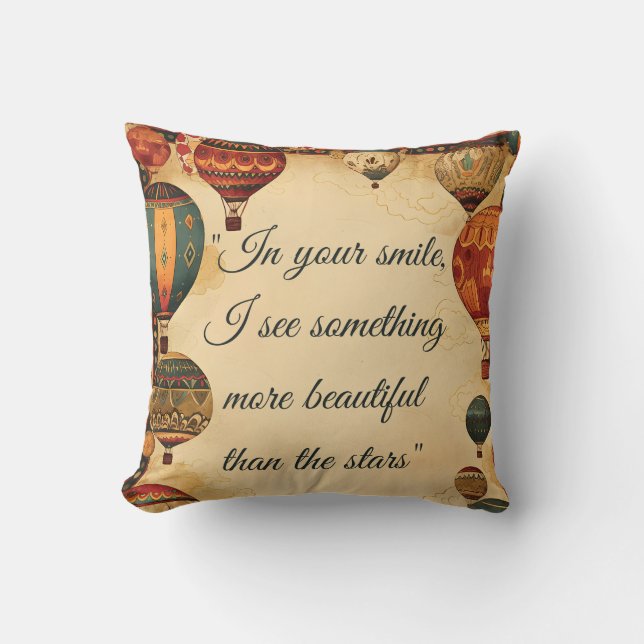 Coussin Citation d'amour romantique Typographie-Anniversai (Recto)