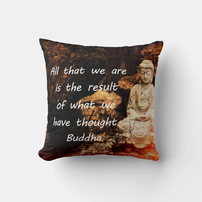 Coussin Citation de bouddha inspirante (Recto)