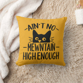 Coussin Citation de chat drôle jaune moutarde pour hommes