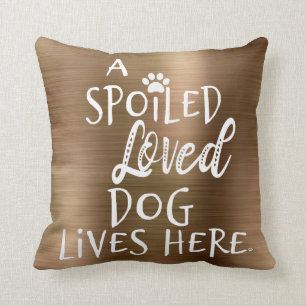 Coussin Citation de chien mignon