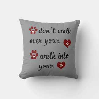 Coussin Citation de coeur brut