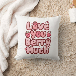 Coussin Citation de fruit et de cupcake pour la Saint-Vale