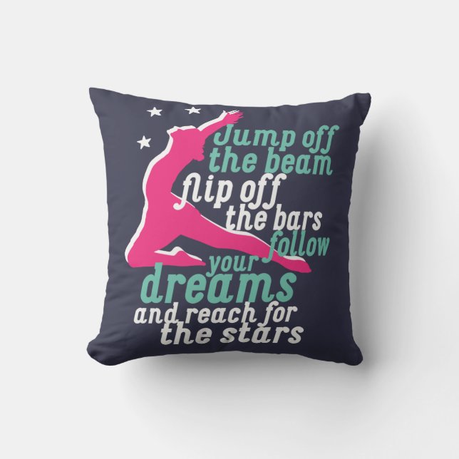 Coussin Citation de gymnastique inspirationnelle pour Gymn (Recto)