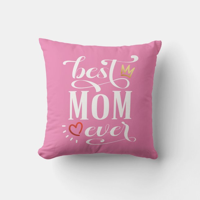 Coussin Citation de la meilleure maman pour la Fête des mè (Recto)