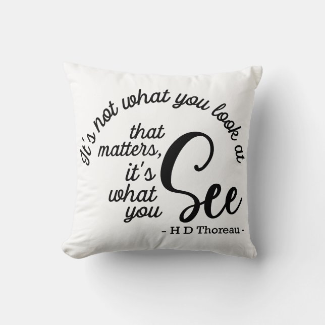 Coussin Citation de livre sur la vie élégant lancer oreill (Recto)