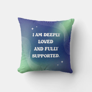 Coussin Citation de motivation et d'amour de soi, Inspiran