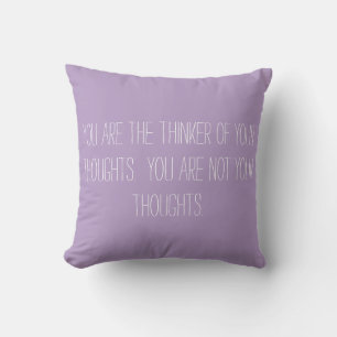 Coussin Citation de pensées sur le prêteur