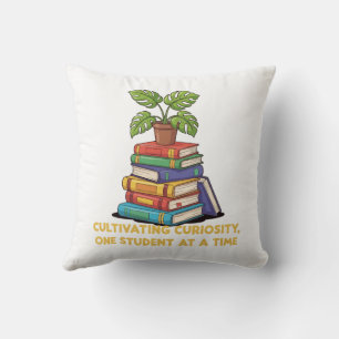 Coussin Citation de professeur pour cultiver la curiosité