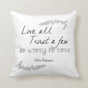 Coussin Citation de Shakespeare