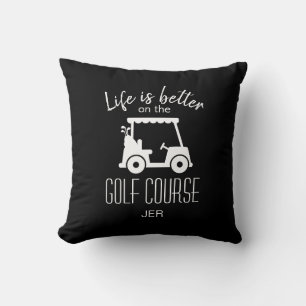 Coussin Citation de Terrain de Golf La Vie de Golfeur est
