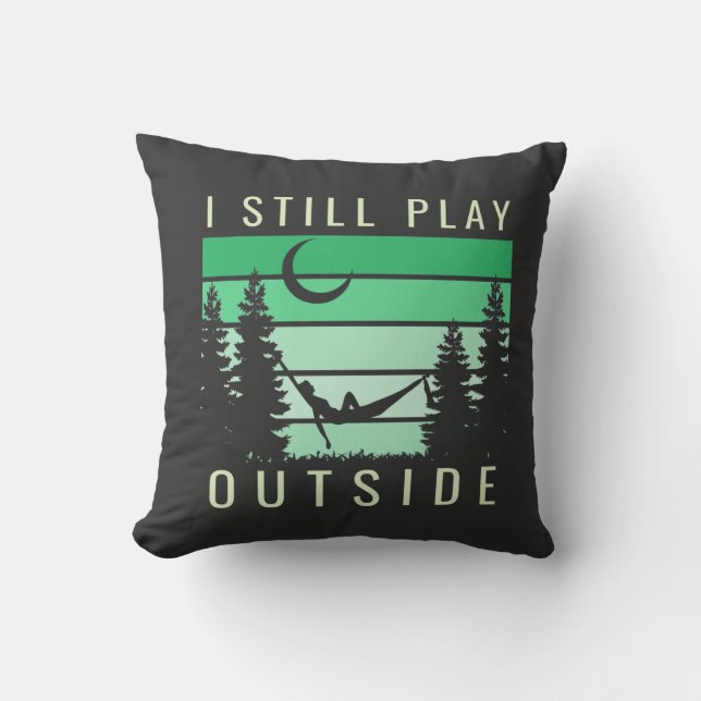 Coussin Citation de vacances de camping (Recto)