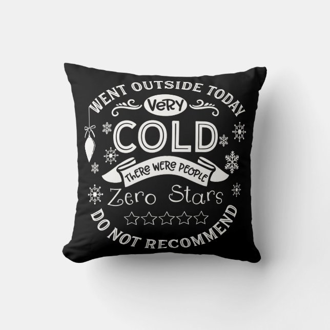 Coussin Citation de vacances de Noël d'hiver (Recto)