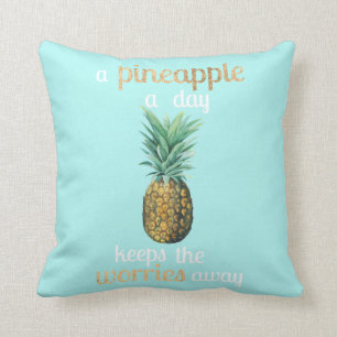 Coussin Citation de vie d'ananas
