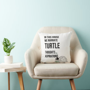 Coussin Citation des amoureux de TURTLE drôle