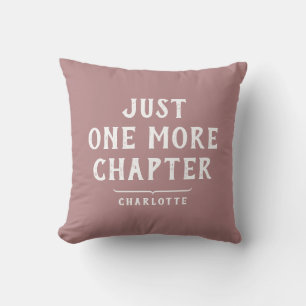 Coussin Citation drôle d'amateur de livres Rose poussiéreu