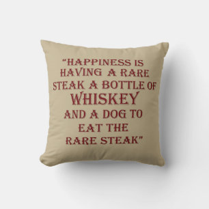 Coussin Citation drôle de boisson Whiskey
