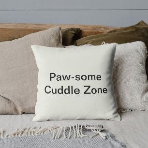 Coussin Citation drôle de chat d'animal personnalisé en iv