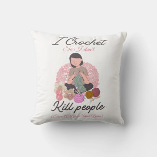 Coussin Citation drôle de crochet Création pour amoureux d