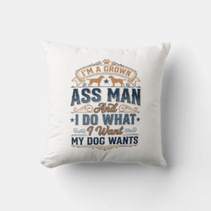 Coussin Citation drôle de propriétaire de chien Design vec