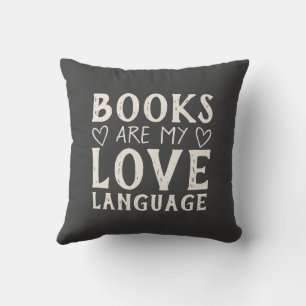 Coussin Citation drôle de typographie au charbon de bois