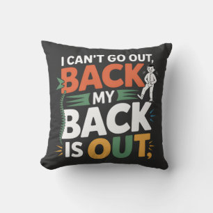 Coussin Citation drôle sur le mal de dos chiropratique