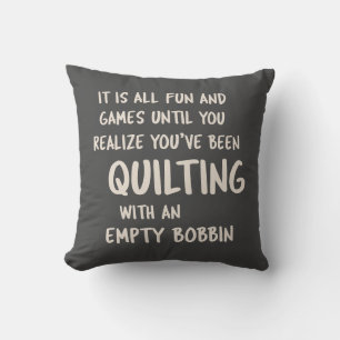 Coussin Citation drôle sur les problèmes de quilting pour