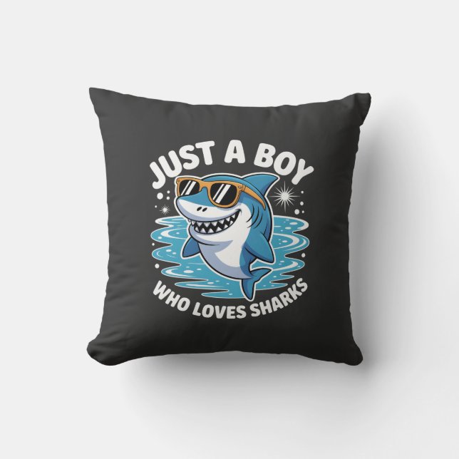 Coussin Citation drôle sur les requins  (Recto)