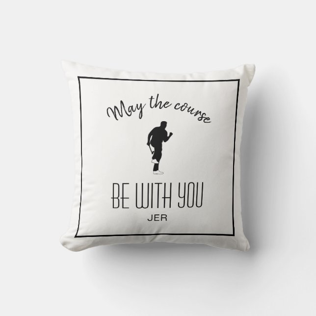 Coussin Citation du parcours de golf Golfer Personnalisé B (Recto)