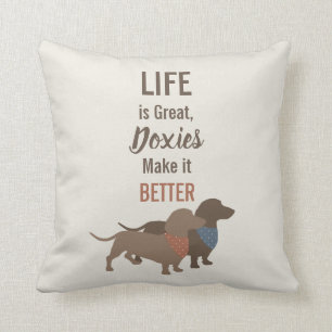 Coussin Citation faite sur commande de silhouettes de