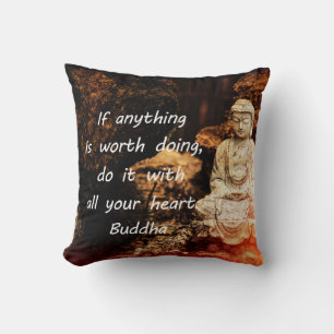 Coussin Citation inspirante de Bouddha