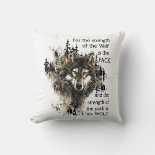 Coussin Citation Inspirante de la famille Wolf & Pack