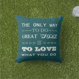 Coussin Citation inspirante de typographie moderne
