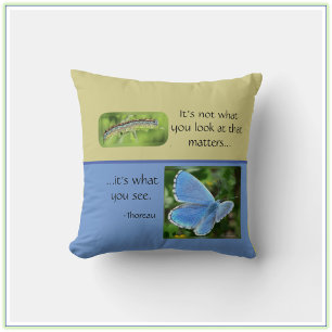 Coussin Citation Inspirationnelle de Thoreau