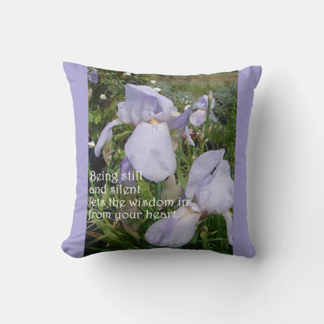 Coussin Citation Inspirationnelle encore et silencieuse Pu (Recto)