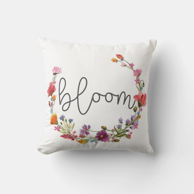 Coussin Citation inspirée en fleur fleur sauvage floral Bo (Recto)