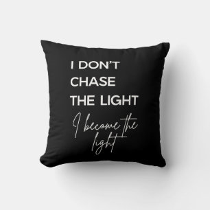 Coussin Citation Motivante sur Fond Noir