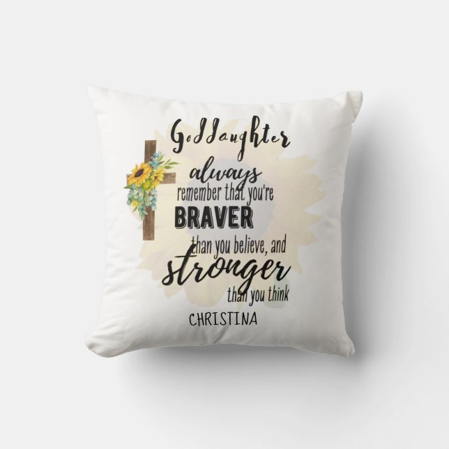 Coussin Citation motivationnelle de l'adolescent GODDAUGHT (Recto)