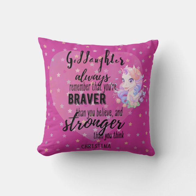 Coussin Citation Motivationnelle Dogue Dogue Unicorn Rose (Recto)
